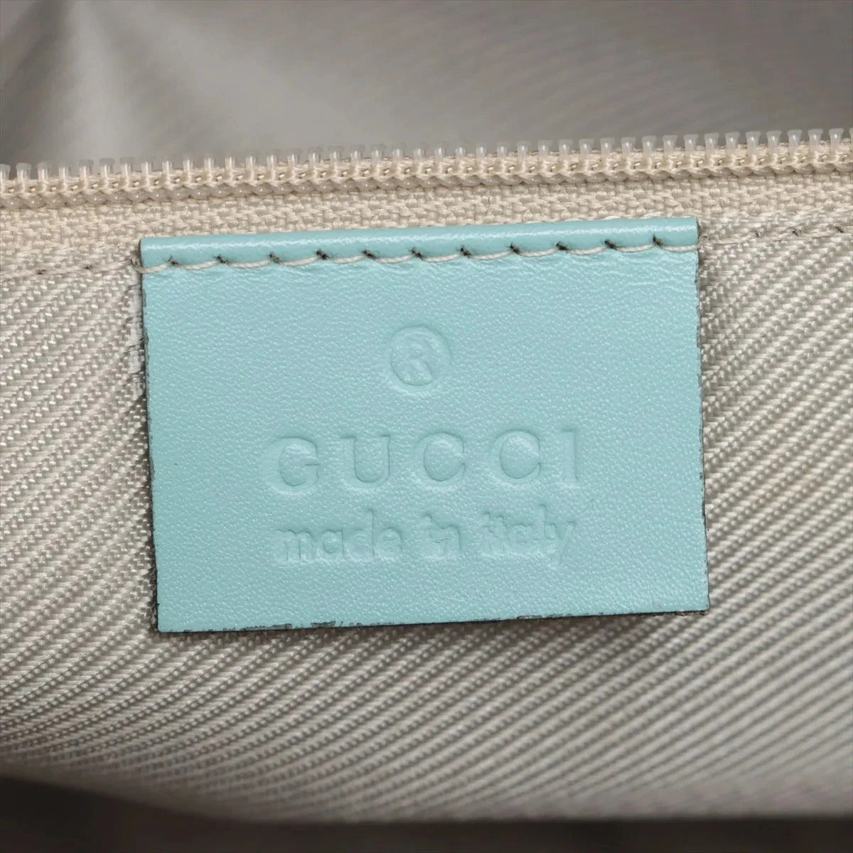 Pre-Loved Boston Handbag Microguccissima Leather Small with Gold Hardware, Light Blue