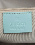 Pre-Loved Boston Handbag Microguccissima Leather Small with Gold Hardware, Light Blue