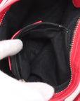 Pre-Loved Classic City Handbag Leather Mini with Silver Hardware, Red