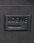 Pre-Loved Puzzle Fold Pouch Pochette Leather with Silver Hardware, Black