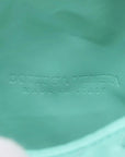 Pre-Loved Hop Handbag Intrecciato Leather Mini with Gold Hardware, Aqua Green