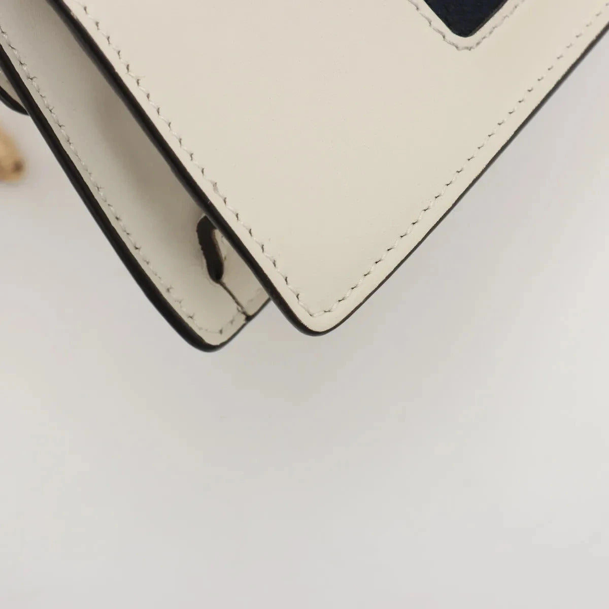 Pre-Loved Sylvie Crossbody Bag Leather Mini with Gold Hardware, White