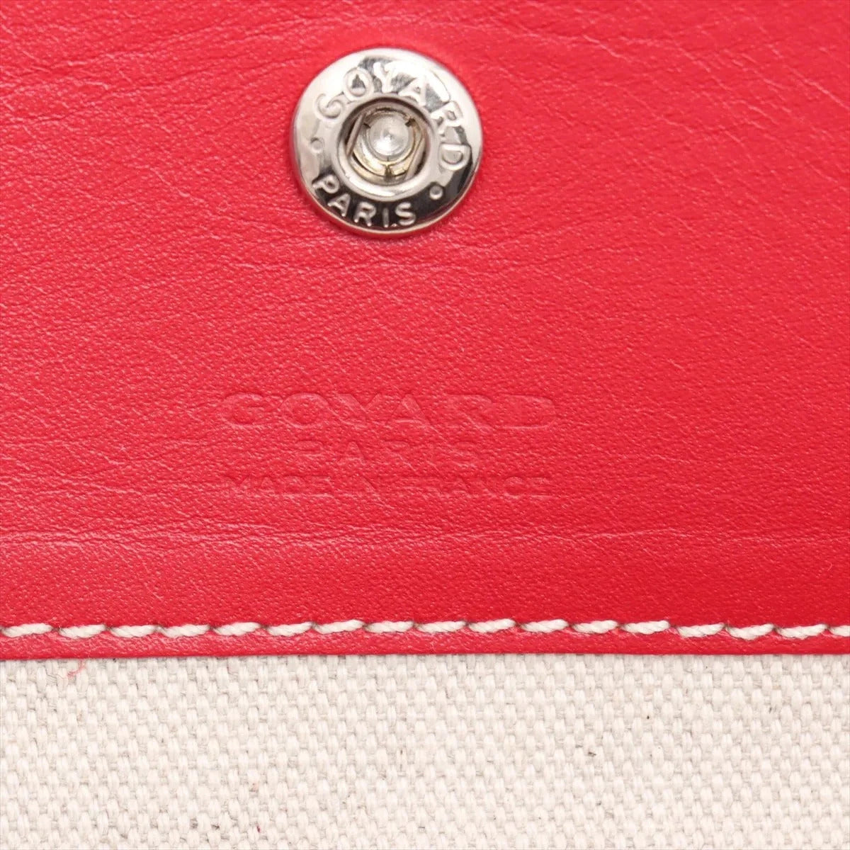Pre-Loved Saint Louis Tote Goyardine Coated Canvas PM with Silver Hardware, Red