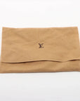 Pre-Loved Pochette Accessoires Pochette Damier Coated Canvas with Gold Hardware, Ebene Brown