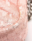 Pre-Loved GG Marmont Shoulder Bag Quilted Sequins Mini with Silver Hardware, Pink