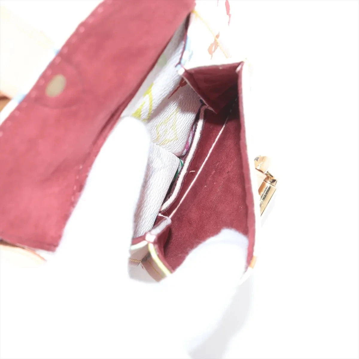 Pre-Loved Petit Noé Shoulder Bag Monogram Multicolore Coated Canvas Petit with Gold Hardware, White Multicolor