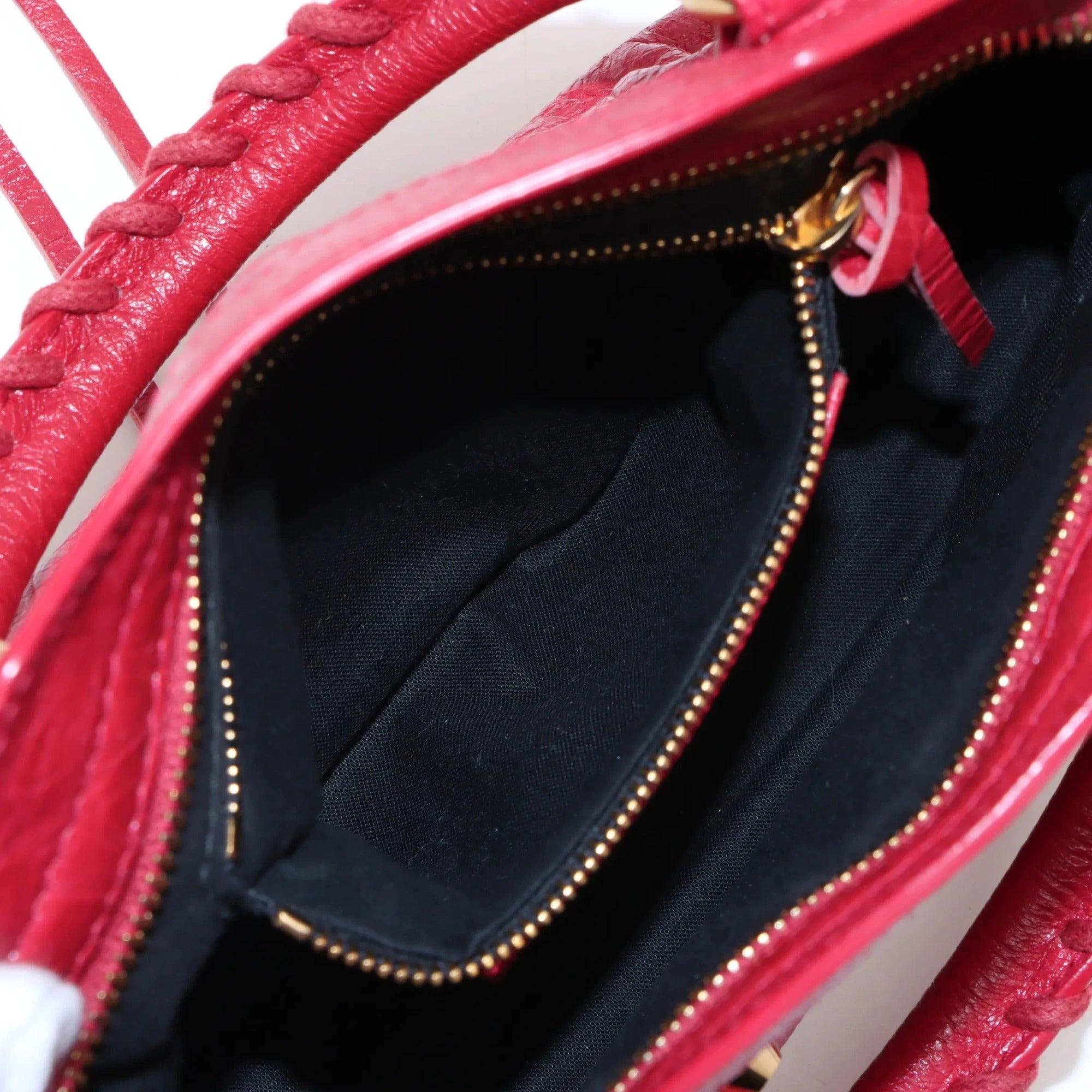 Pre-Loved Classic City Handbag Leather Mini with Gold Hardware, Pink