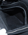 Pre-Loved City Backpack Backpack Canvas Plain with Silver Hardware, Black