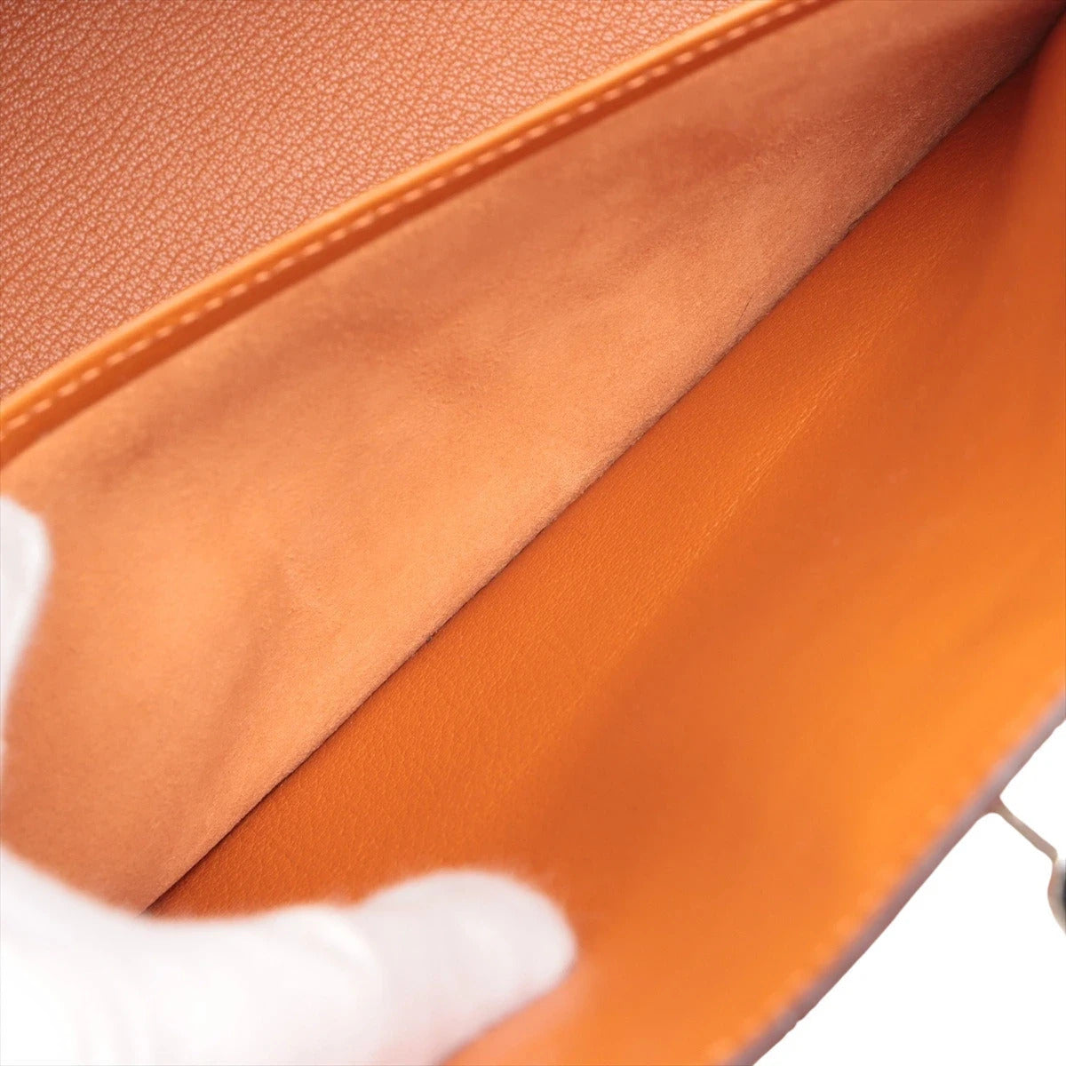 Pre-Loved Birkin Handbag Leather 35 with Palladium Hardware, Orange