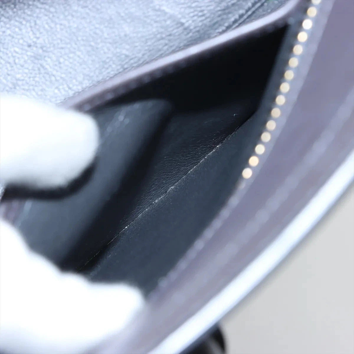 Pre-Loved Luggage Tote Leather Micro with Gold Hardware, Tricolor