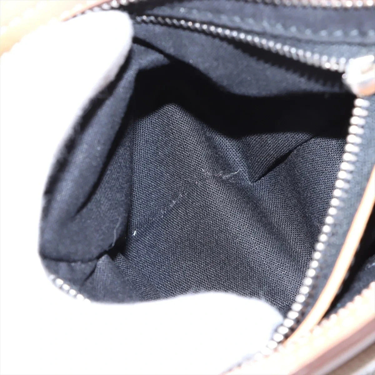 Pre-Loved Navy Cabas Handbag Canvas Plain Mini with Silver Hardware, Natural / Beige