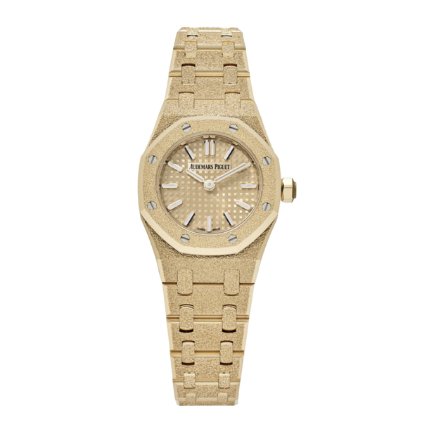 Pre-Owned Royal Oak Mini Frosted Gold Quartz 67630BA.GG.1312BA.01‑B