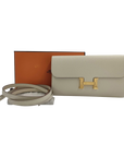 Pre-Owned Hermes Epsom Constance To Go Craie w/ Gold Hardware
