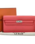 Pre-Owned Hermes Epsom Kelly To Go Bougainvillea w/ Palladium Hardware