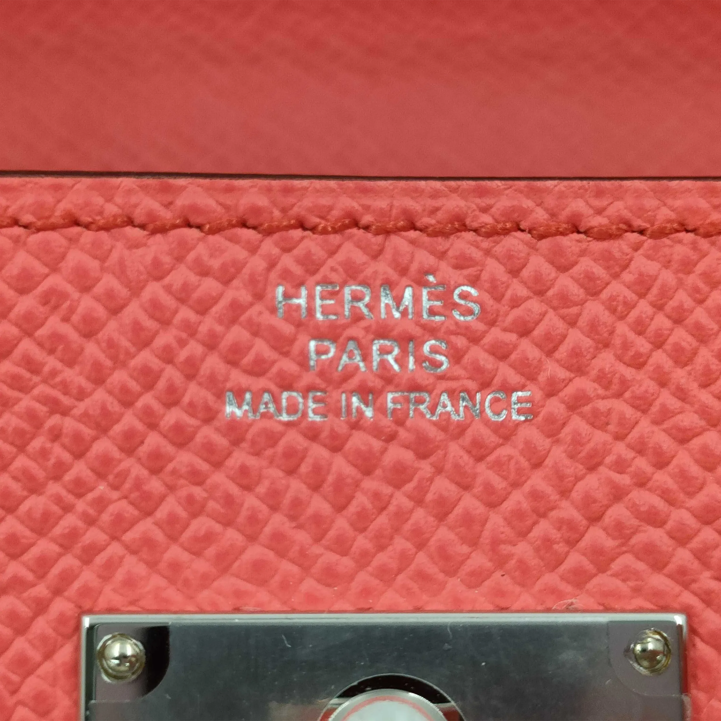 Pre-Owned Hermes Epsom Kelly To Go Bougainvillea w/ Palladium Hardware