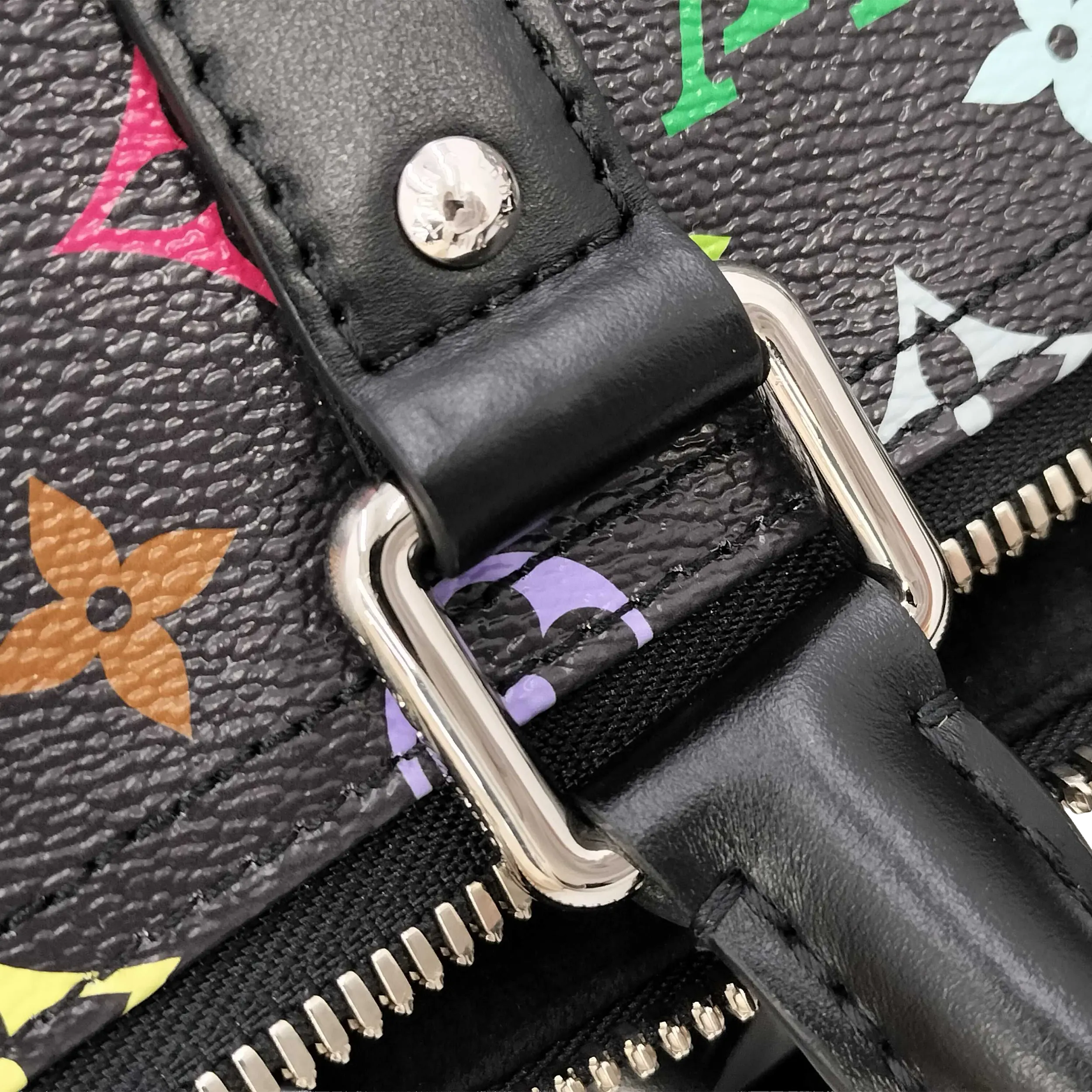 Pre-Owned Louis Vuitton x Takashi Murakami Multicolore Keepall 50 Bandouliere