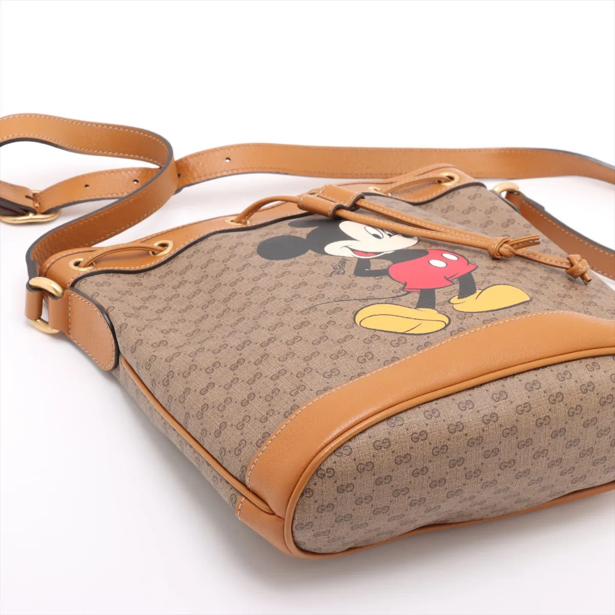 エ*リ様 希少&超美品⭐︎GUCCI x Disney GG ミッキーマウス バ Pre-Owned Gucci Gucci x Disney Micro GG Monogram Mickey Mouse