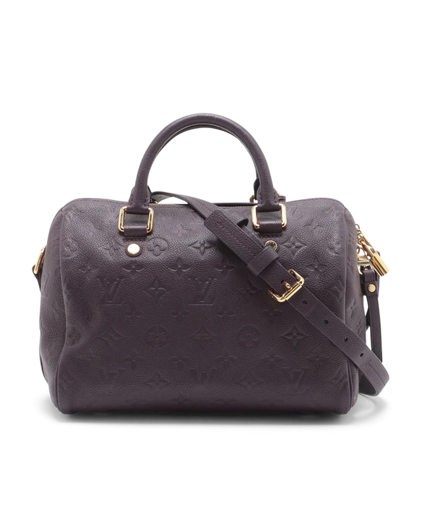 Pre-Owned Louis Vuitton Monogram Empreinte Speedy Bandouliere 25 M40765