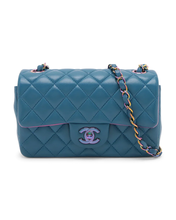 Pre-Owned Chanel Classic Rainbow Rectangular Mini Flap Bag