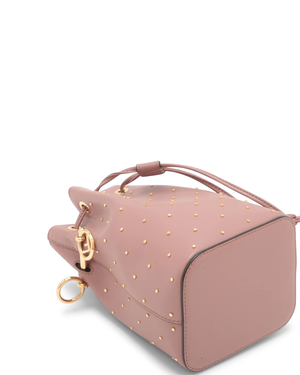 Pre-Owned Fendi Studded Mini Mon Tresor Bucket Bag