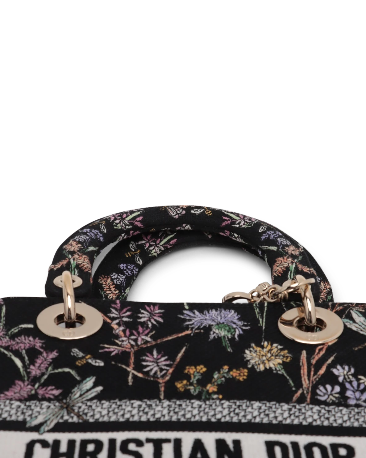 Pre-Owned Christian Dior Medium Embroidered Herbarium Lady D-Lite