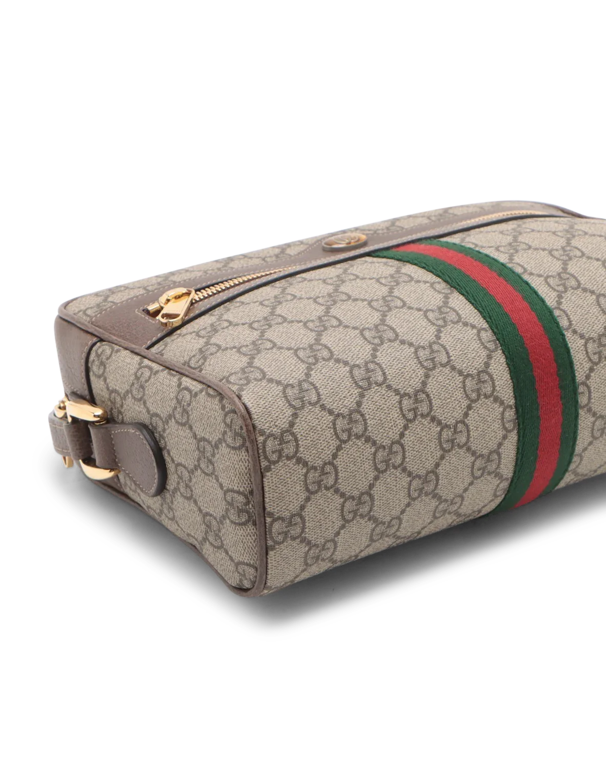 Pre-Owned Gucci GG Supreme Monogram Web Small Ophidia Shoulder Bag