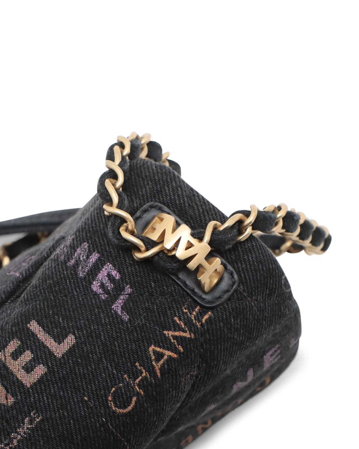 Pre-Owned Chanel Quilted Mini Denim Mood Rectangular Flap