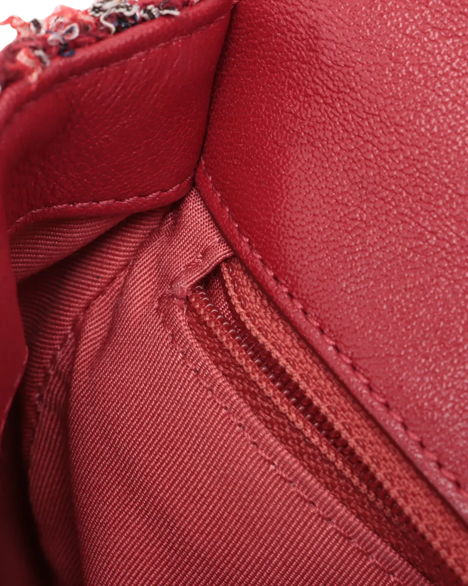 Pre-Owned Chanel Tweed Chain Handle CC Flap Bag