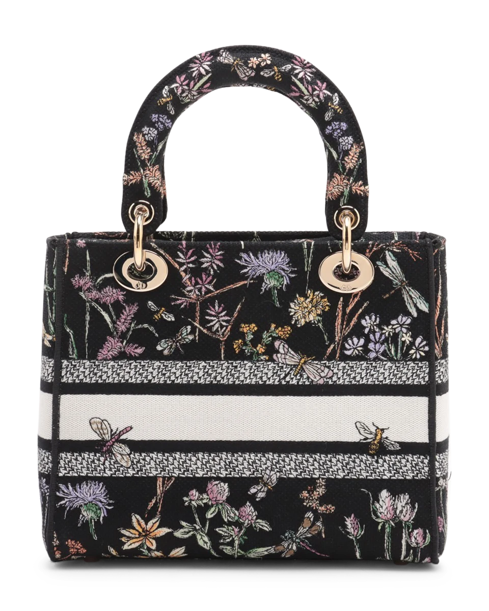Pre-Owned Christian Dior Medium Embroidered Herbarium Lady D-Lite