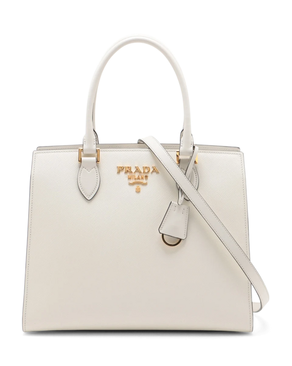 Pre-Owned Prada Saffiano Small Zippered Tote