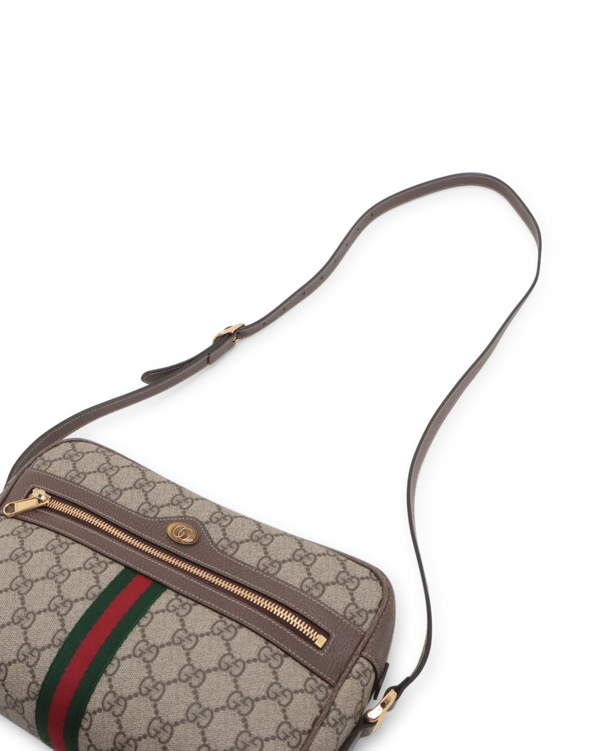 Pre-Owned Gucci GG Supreme Monogram Web Small Ophidia Shoulder Bag