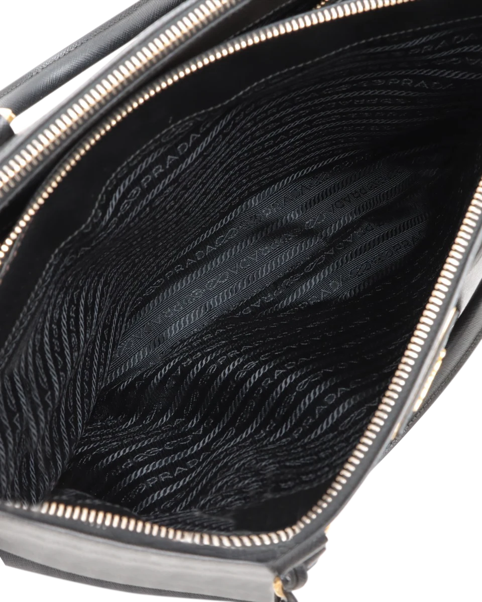 Pre-Owned Prada Luxe Saffiano Double Zip Galleria