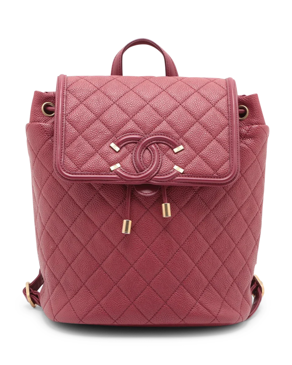 Pre-Owned Chanel Quilted Filigree Backpack