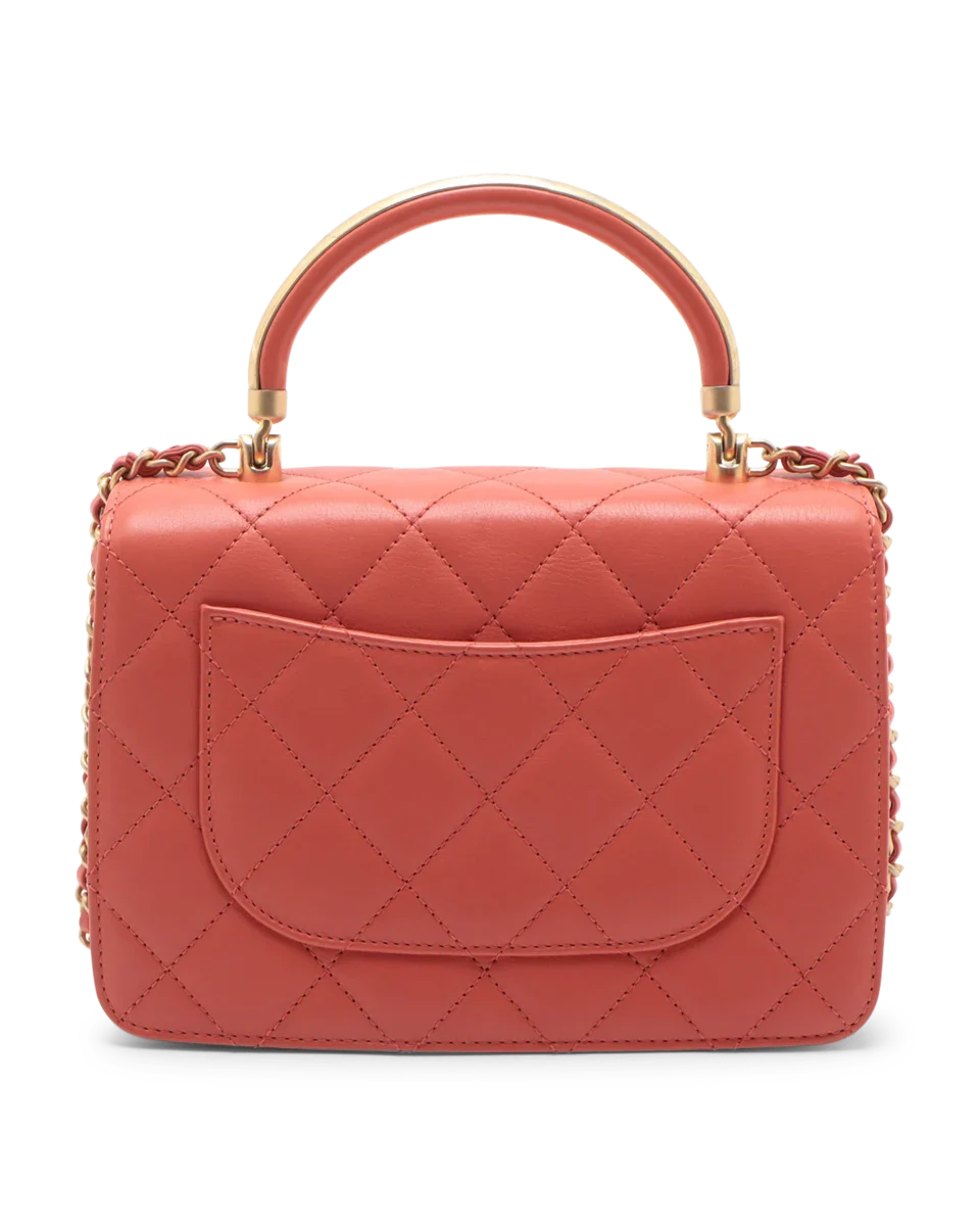 Pre-Owned Chanel Quilted CC Top Handle Envelope Flap