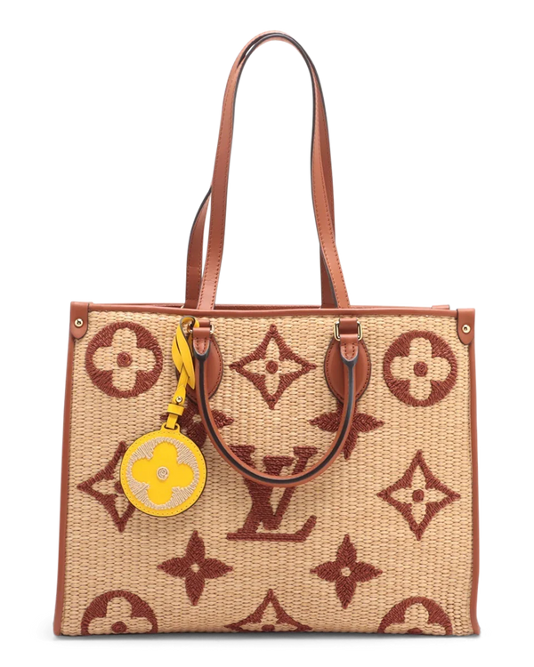 Pre-Owned Louis Vuitton Raffia Monogram Giant OnTheGo MM M57644