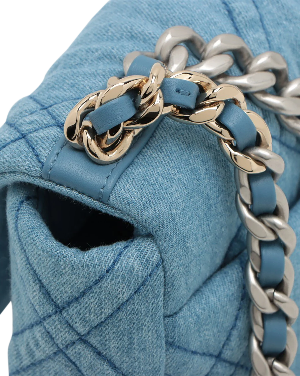 Pre-Owned Chanel Medium Denim 19 Flap Bag