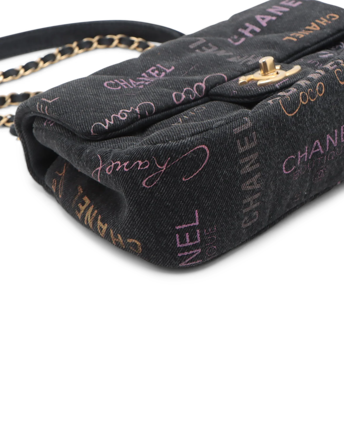 Pre-Owned Chanel Quilted Mini Denim Mood Rectangular Flap