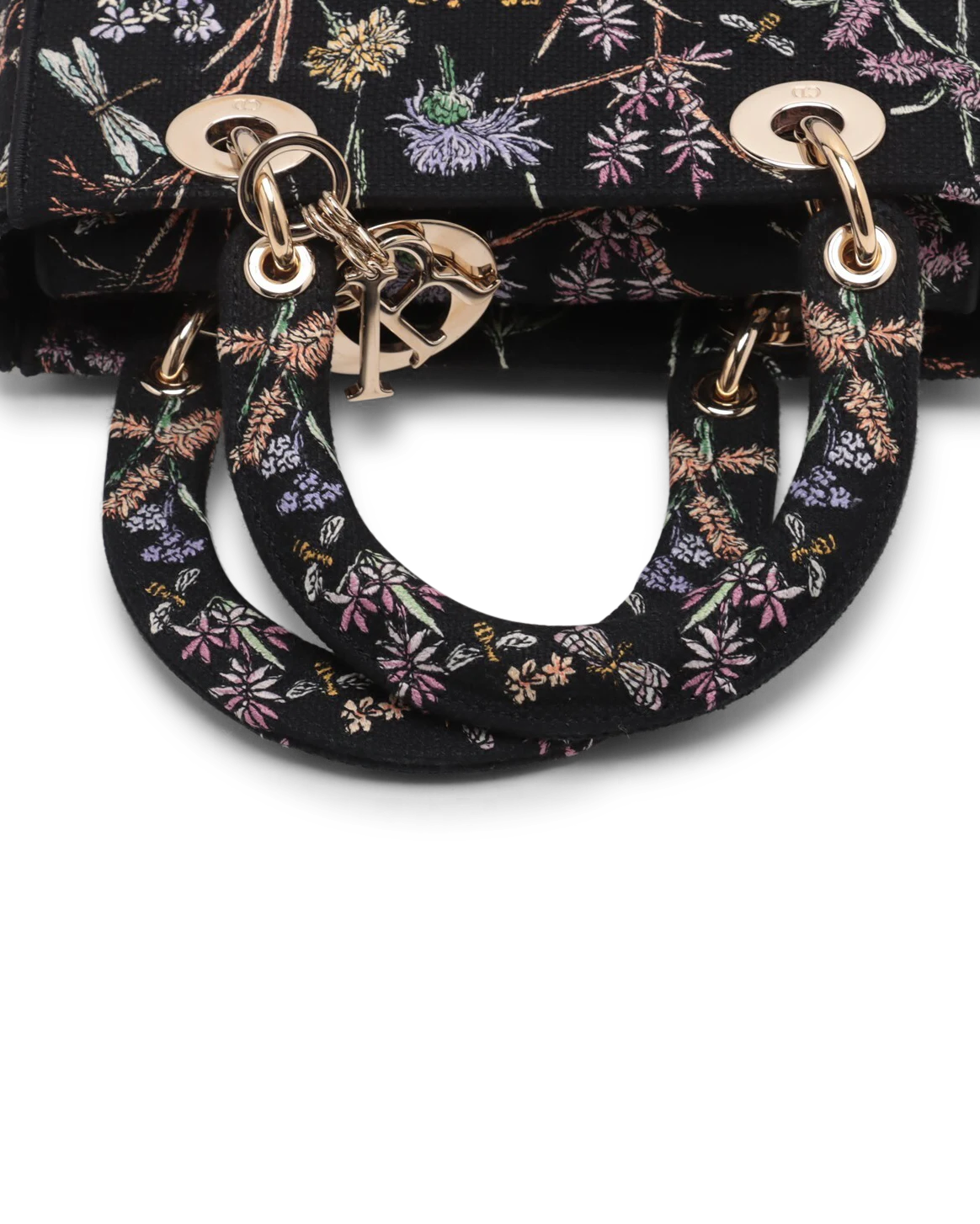 Pre-Owned Christian Dior Medium Embroidered Herbarium Lady D-Lite
