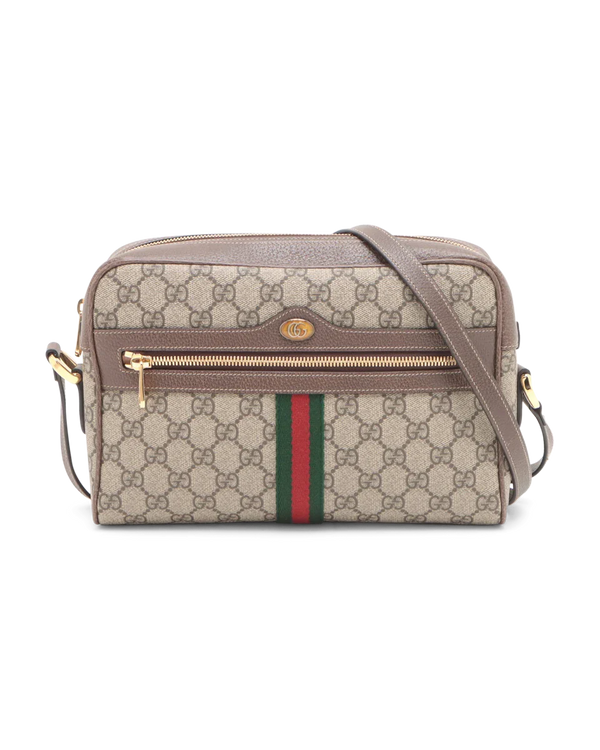 Pre-Owned Gucci GG Supreme Monogram Web Small Ophidia Shoulder Bag
