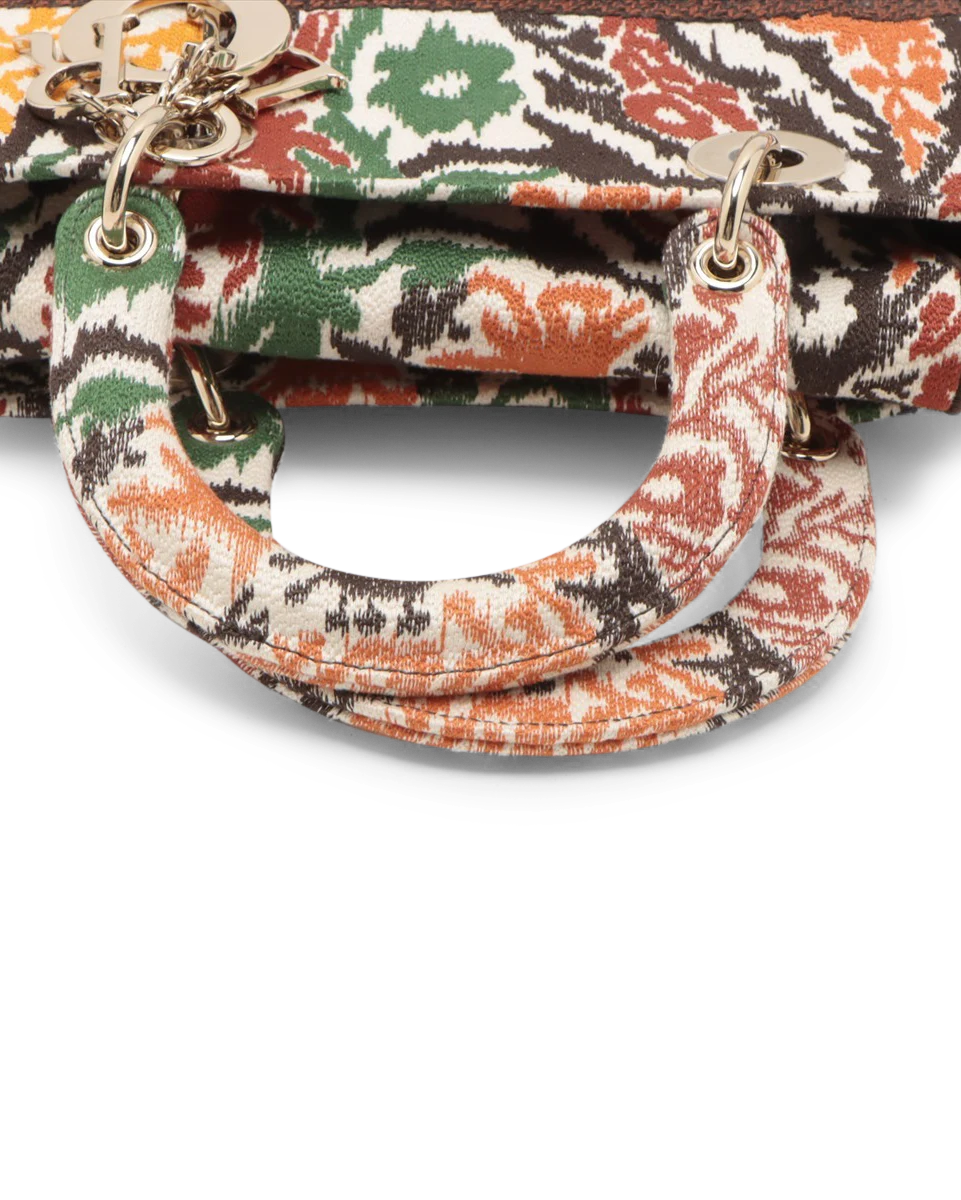 Pre-Owned Christian Dior Small Embroidered Paisley Lady Dior