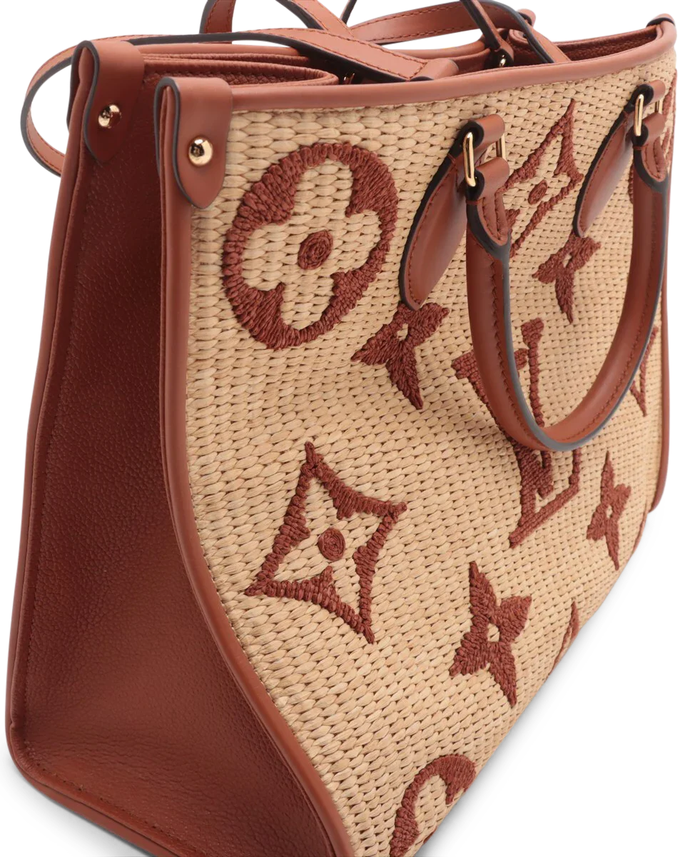 Pre-Owned Louis Vuitton Raffia Monogram Giant OnTheGo MM M57644