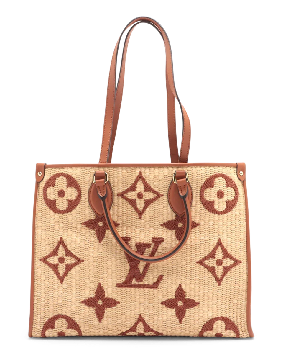 Pre-Owned Louis Vuitton Raffia Monogram Giant OnTheGo MM M57644