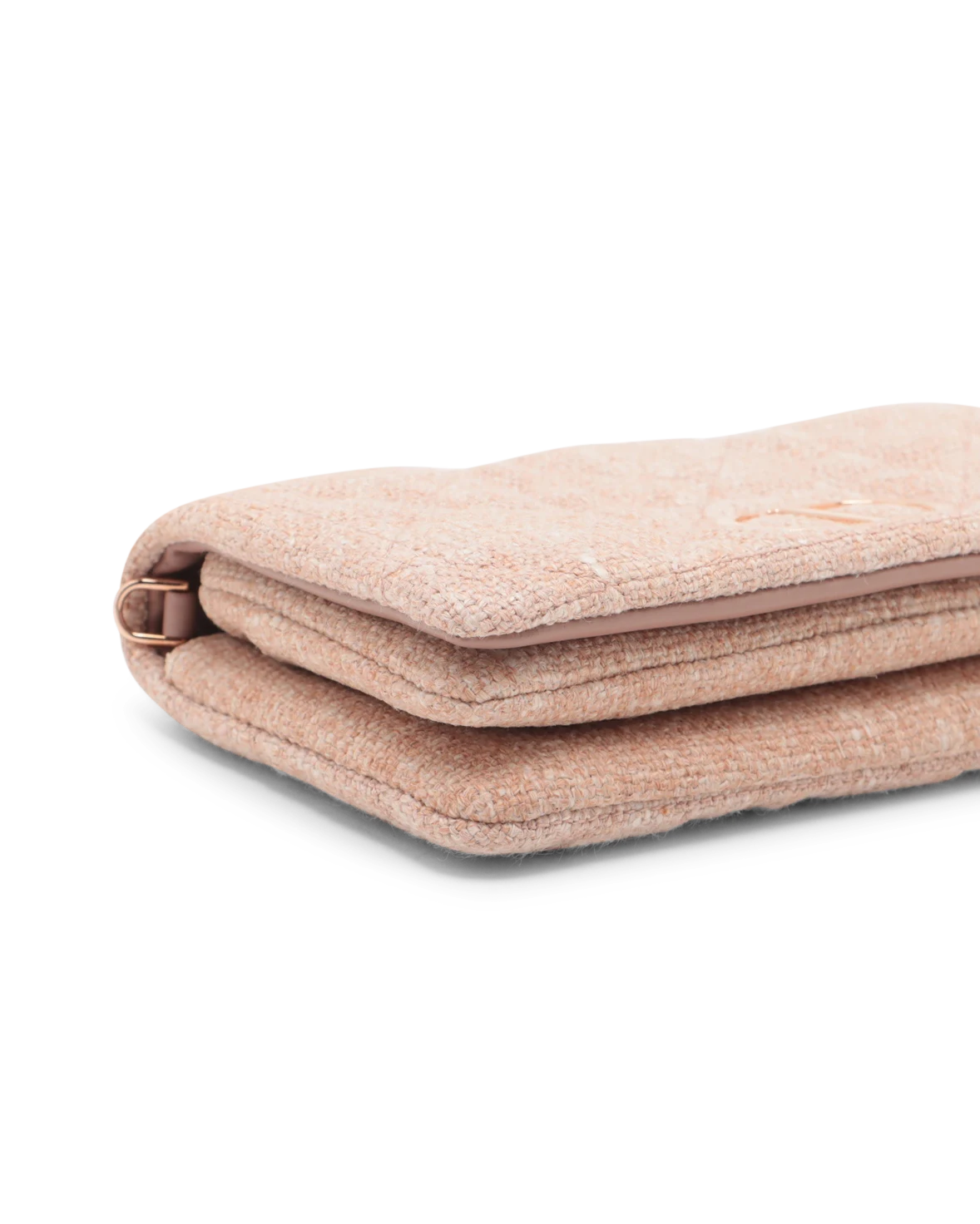 Pre-Owned Christian Dior Linen Macrocannage Flap