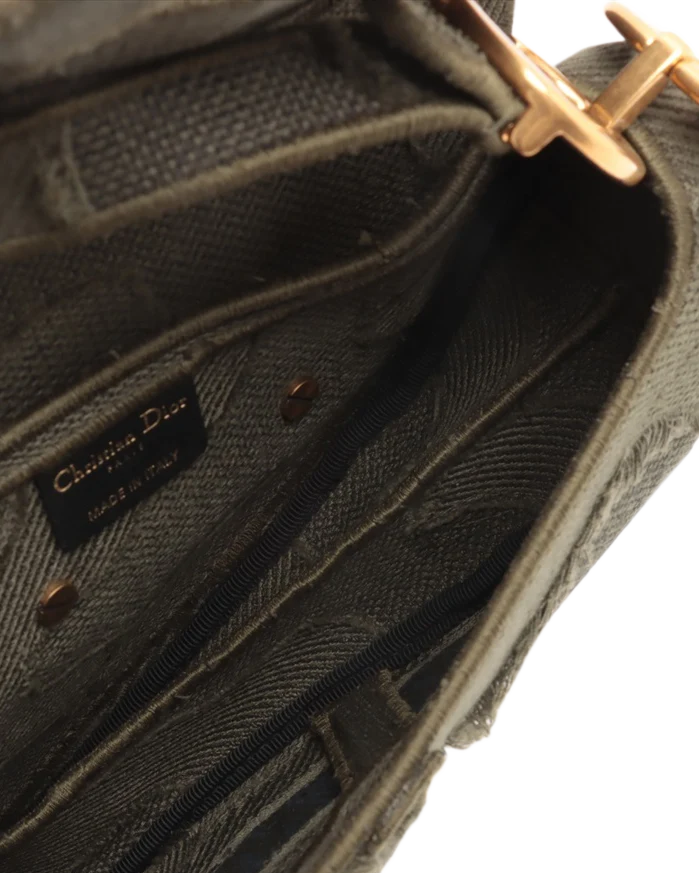 Pre-Owned Christian Dior Camouflage Saddle Bag