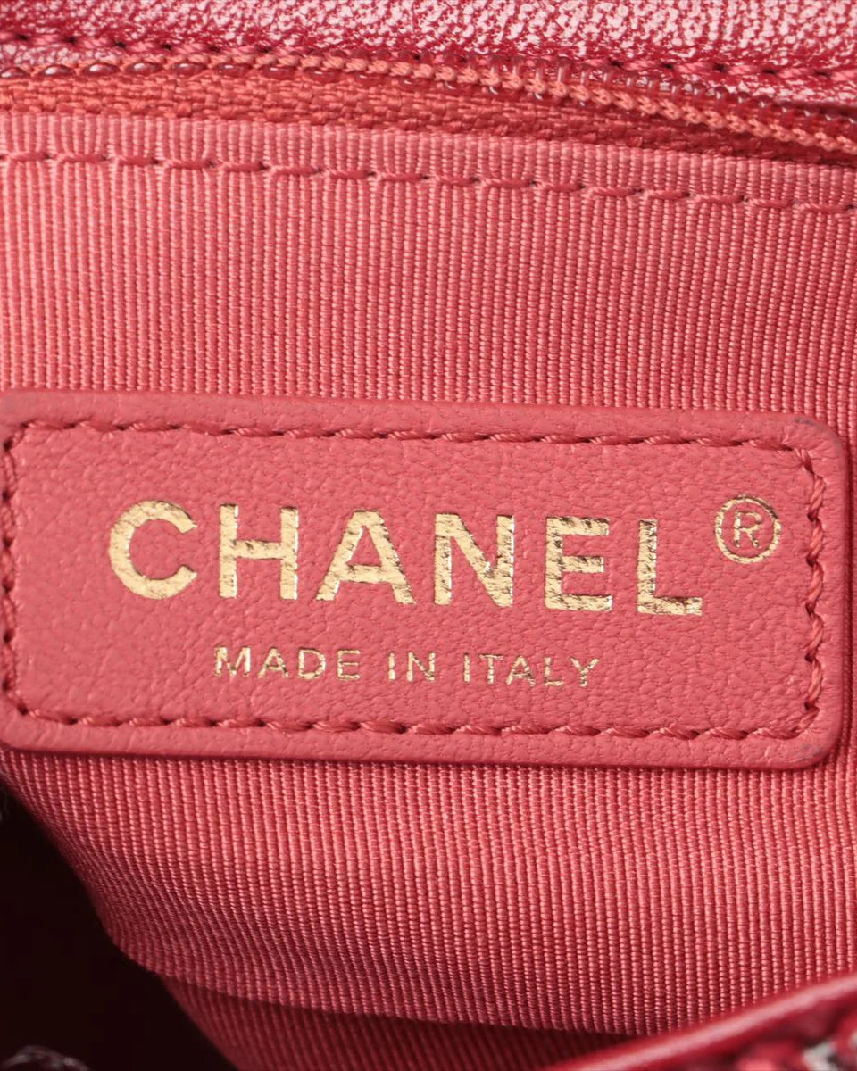 Pre-Owned Chanel Tweed Chain Handle CC Flap Bag