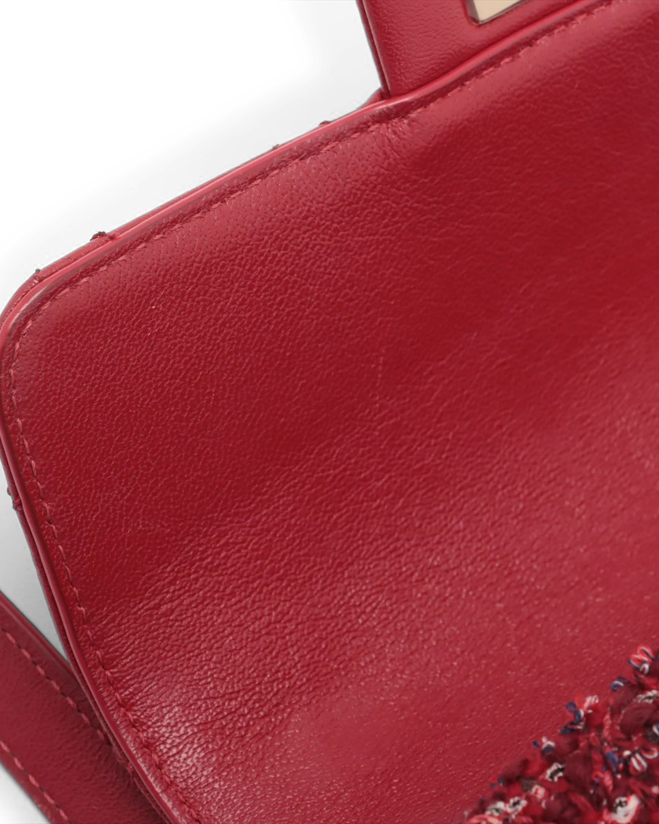 Pre-Owned Chanel Tweed Chain Handle CC Flap Bag