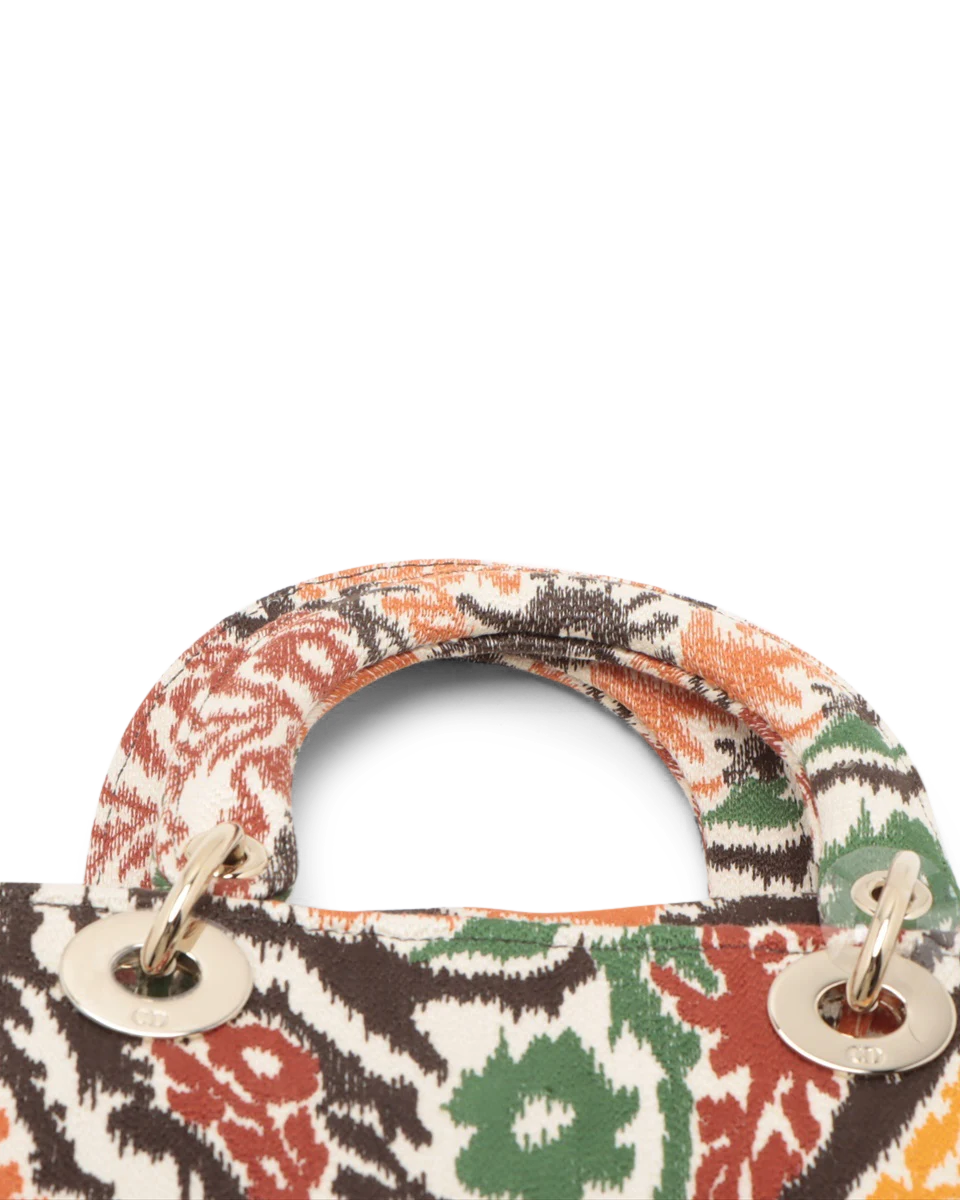 Pre-Owned Christian Dior Small Embroidered Paisley Lady Dior