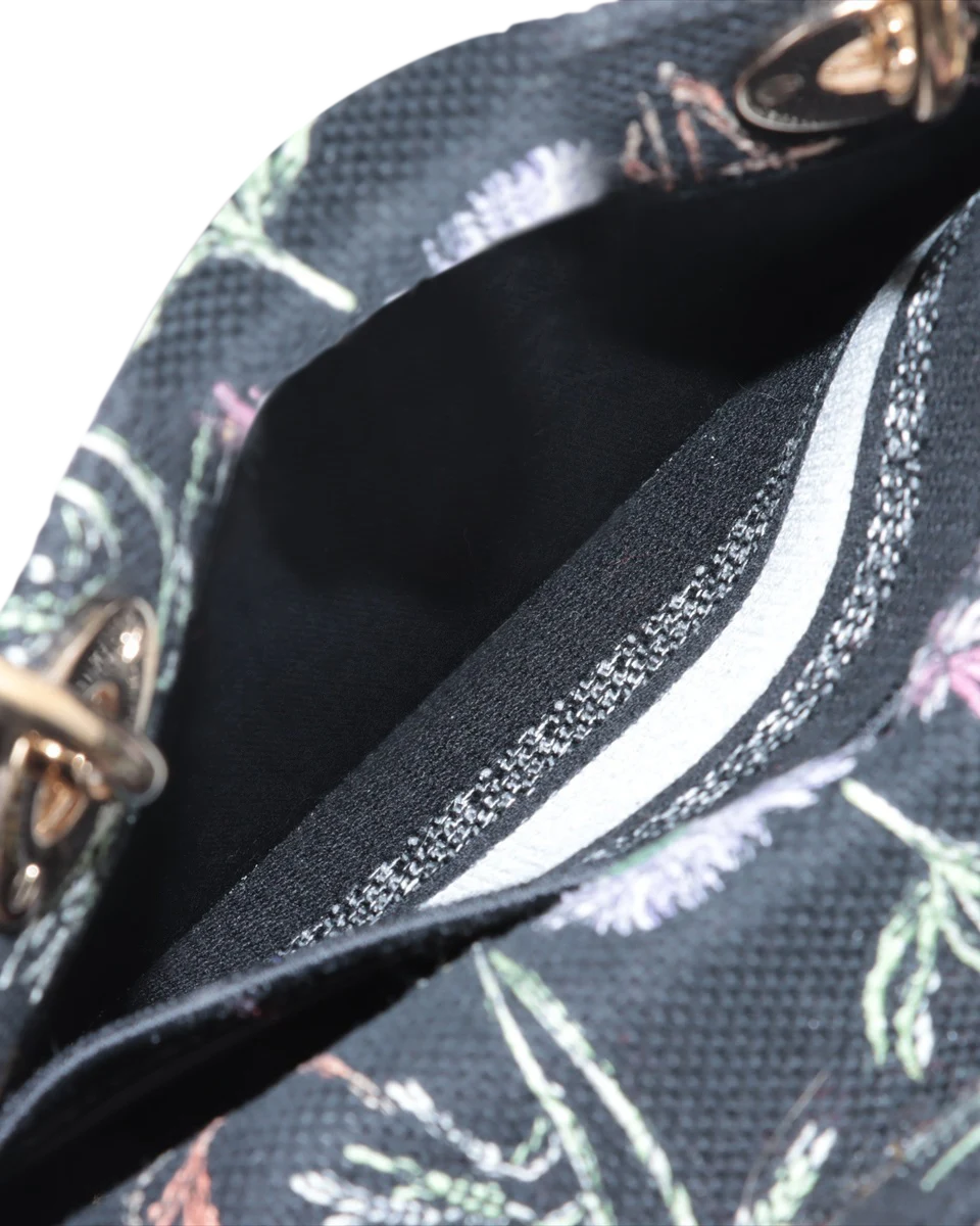 Pre-Owned Christian Dior Medium Embroidered Herbarium Lady D-Lite
