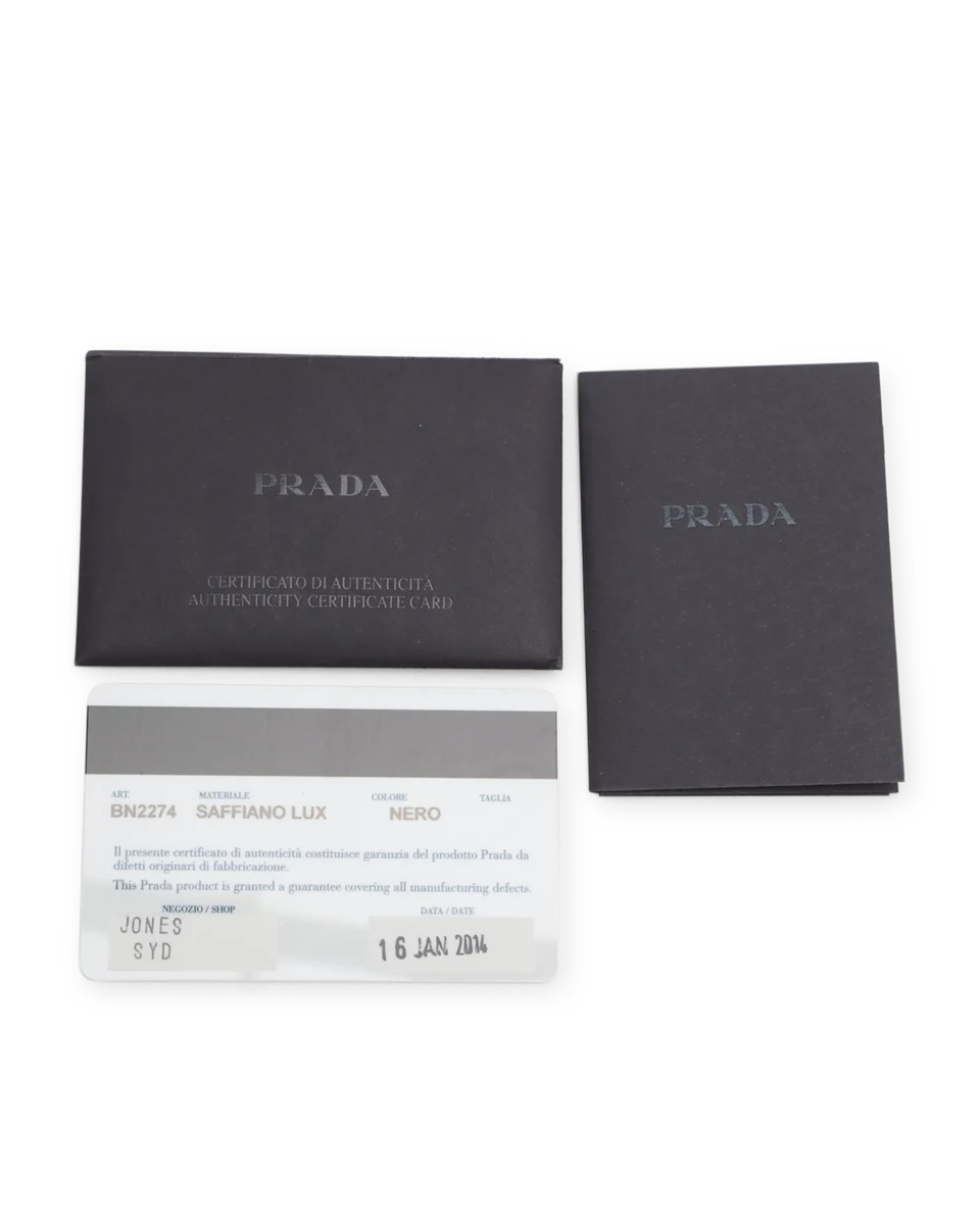 Pre-Owned Prada Luxe Saffiano Double Zip Galleria