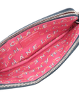 Pre-Owned Chanel Double Zip Clutch with Chain